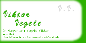 viktor vegele business card